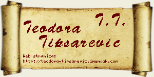 Teodora Tipsarević vizit kartica